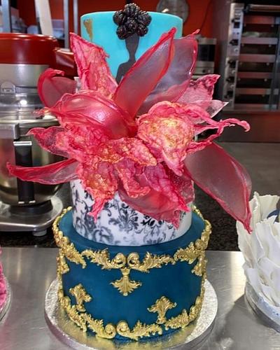 Barock modern chic wedding cake - Cake by Cups'Cakery Design