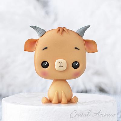 Baby Goat Cake Topper - Cake by Crumb Avenue