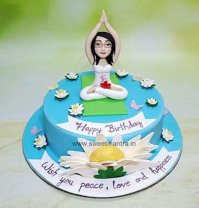 Yoga theme cake - Cake by Sweet Mantra Homemade Customized Cakes Pune