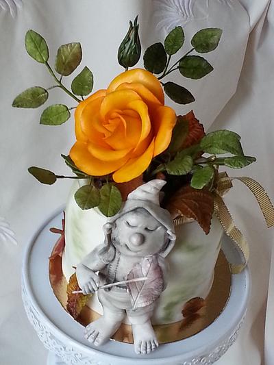 Cake with elf Autumn - Cake by Maja Motti