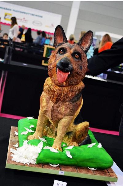 German Shepherd dog  cake  - Cake by Jenny Kristen 