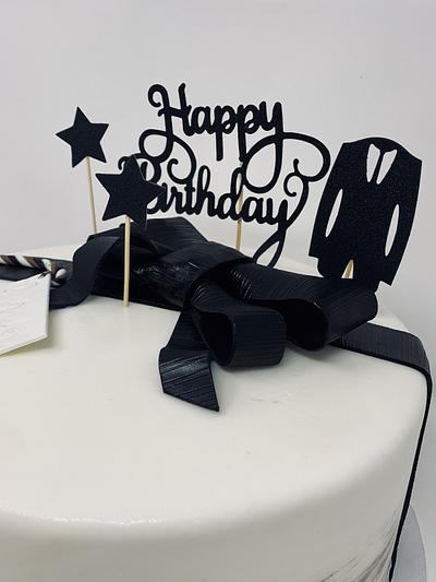 Dark bow - Cake by Annette Cake design