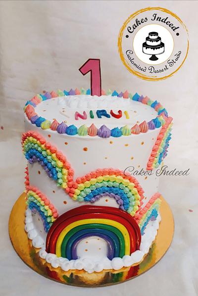 Rainbow cake  - Cake by Cakes Indeed