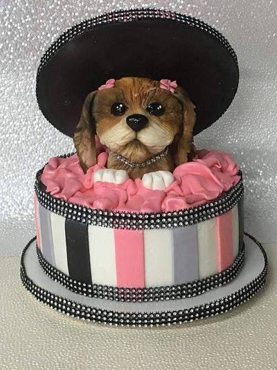 Peek a boo puppy - Cake by PeggyT