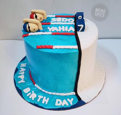 swimming cake - Cake by Meroosweets