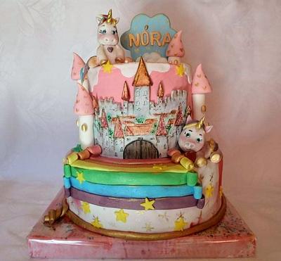 Unicorn castle - Cake by Édesvarázs