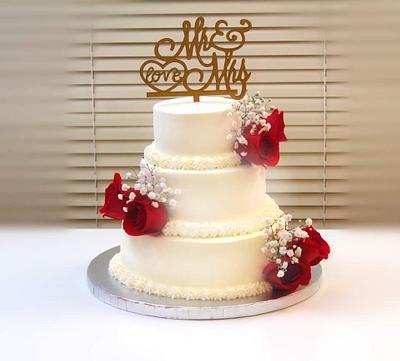 Fresh Cream Wedding Cake - Cake by Shilpa Kerkar