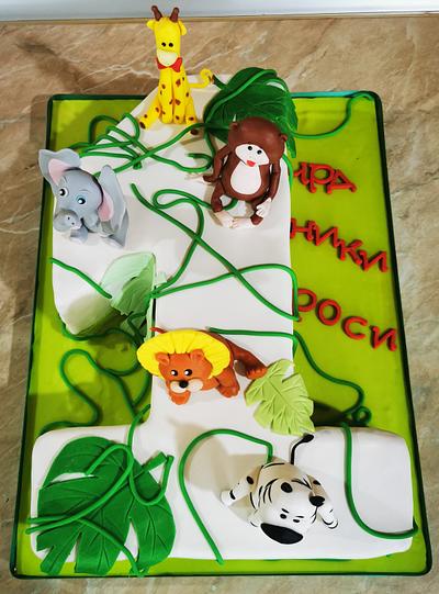 Торта джунгла цифра - Cake by CakeBI9