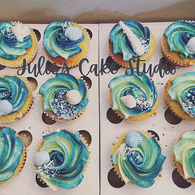 Ocean Cupcakes - Cake by Julie Donald