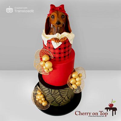 Beautiful Dachshund Cake - Cake by Cherry on Top Cakes