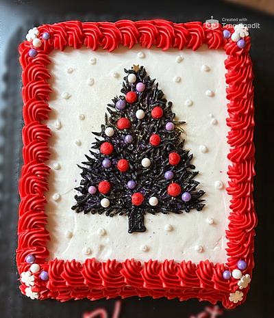 Black Christmas Tree  - Cake by Wendy Army