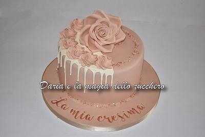 powder pink confirmation cake - Cake by Daria Albanese