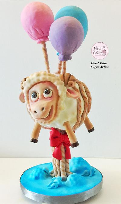 Flying Sheep Cake🐑🎉♥️-Libyan Cake Collective Collaboration - Cake by Hend Taha-HODZI CAKES