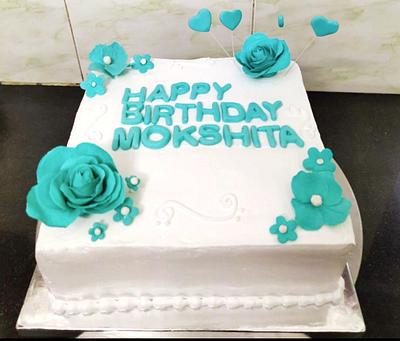 Whipping cream birthday cake  - Cake by Padiga's cake studio 