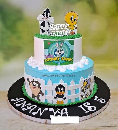 Looney Tunes tier cake - Cake by Sweet Mantra Homemade Customized Cakes Pune