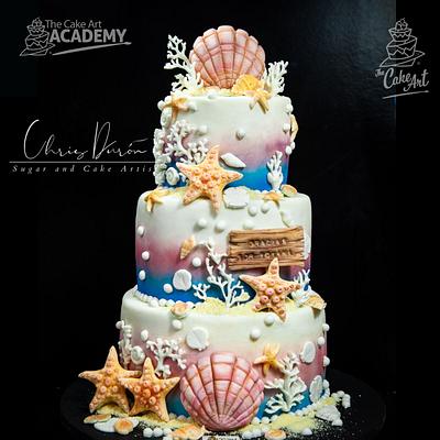 Sea Shells Cake - Cake by Chris Durón from thecakeart.academy