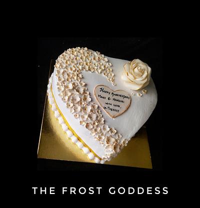 Anniversary cake  - Cake by thefrostgoddess