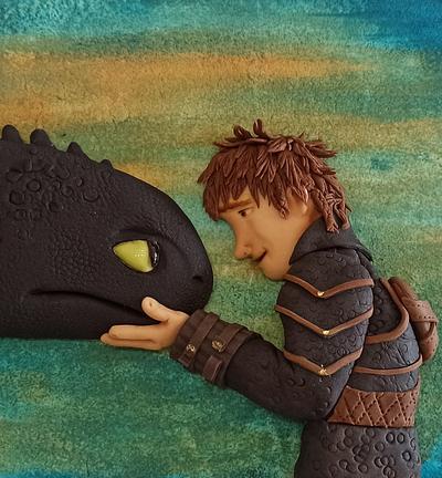 Hiccup and Toothless - Friendship Int'l Collab - Cake by Silvia Caeiro Cakes