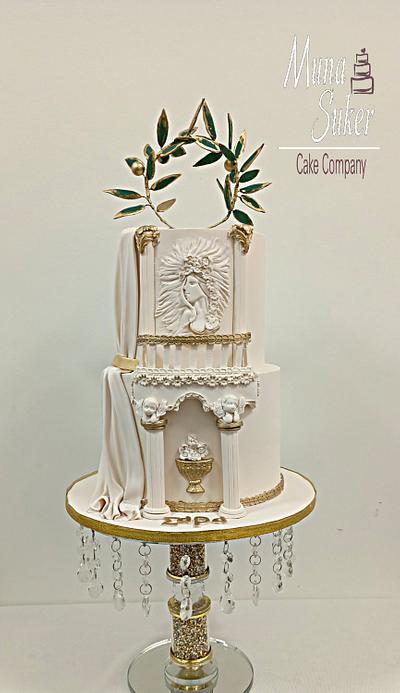 roman design cake - Cake by MunaSuker