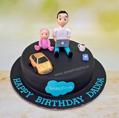 Daddy and Daughter cake - Cake by Sweet Mantra Homemade Customized Cakes Pune
