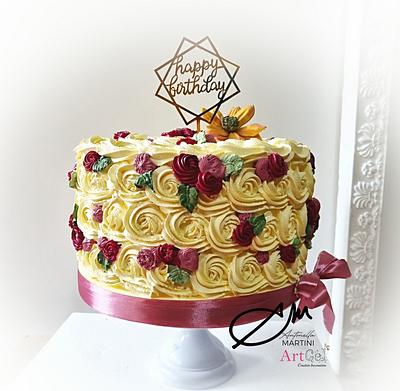 cream, strawberries and lemon - Cake by AntonellaMartini
