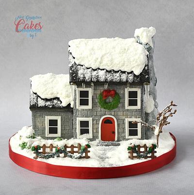 Country Gingerbread House - Cake by Teresa Davidson