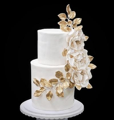 50th wedding anniversary cake  - Cake by The Custom Piece of Cake