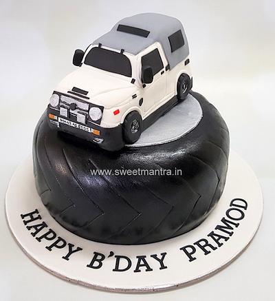 Jeep car shape cake - Cake by Sweet Mantra Homemade Customized Cakes Pune