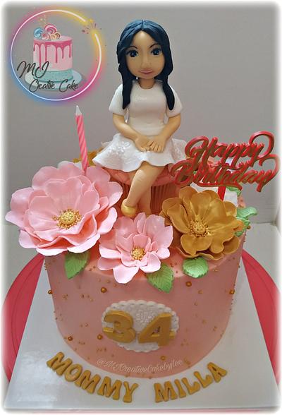 Flower cake decor - Cake by Mj Creative Cake by jlee