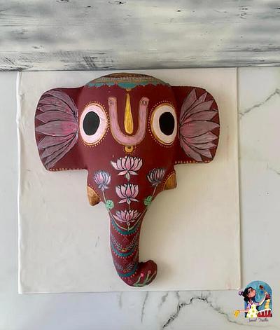 Ganesha Mask - Cake by Debjani Mishra