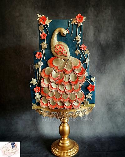 Peacock Cake - Cake by Radha's Bespoke Bakes 