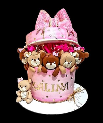 Cute teddy cake🐻💜👑 - Cake by Kraljica