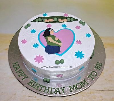 Expecting twins cake - Cake by Sweet Mantra Homemade Customized Cakes Pune