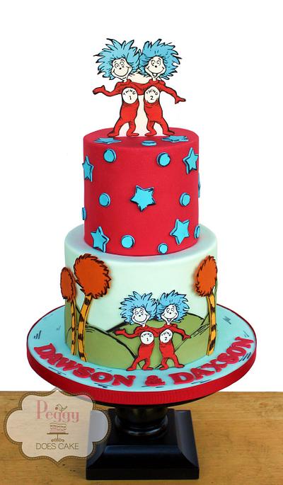 Thing 1 Thing 2 Cake - Cake by Peggy Does Cake