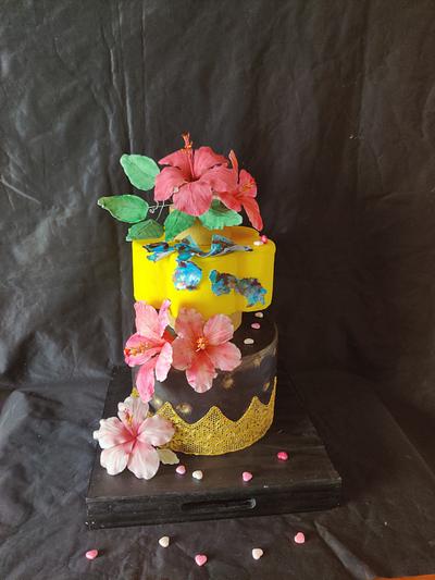 Hibiscus Cake - Cake by Dr RB.Sudha