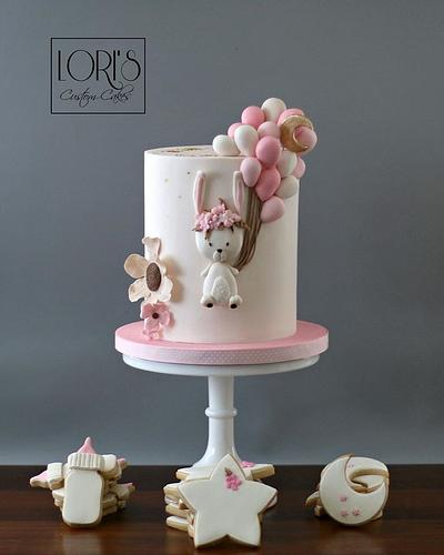 Baby Shower Bunny Cake  - Cake by Lori Mahoney (Lori's Custom Cakes) 