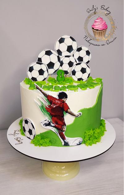 Football cake - Cake by Emily's Bakery