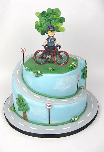 Cycling 50th birthday cake - Cake by Gina Molyneux
