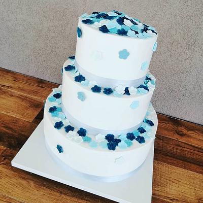 Blue wedding cake - Cake by Tortebymirjana