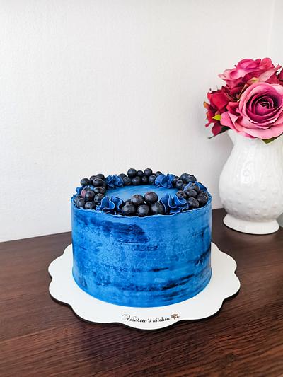 Blue elegant cake  - Cake by Vyara Blagoeva 