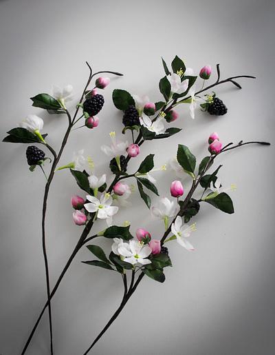 Apple Blossoms and Blackberries  - Cake by Designer Cakes By Timilehin