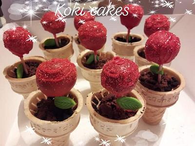 Valentine cake pops - Cake by Noha Sami