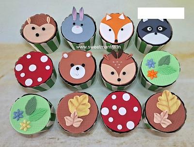 Woodland animals cupcakes - Cake by Sweet Mantra Homemade Customized Cakes Pune