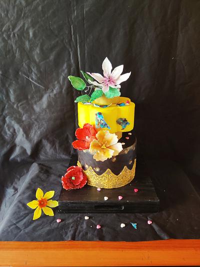 Magnolia &Tulips - Cake by Dr RB.Sudha