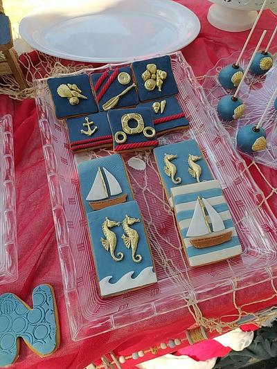 nautical theme cookies - Cake by Lefteris