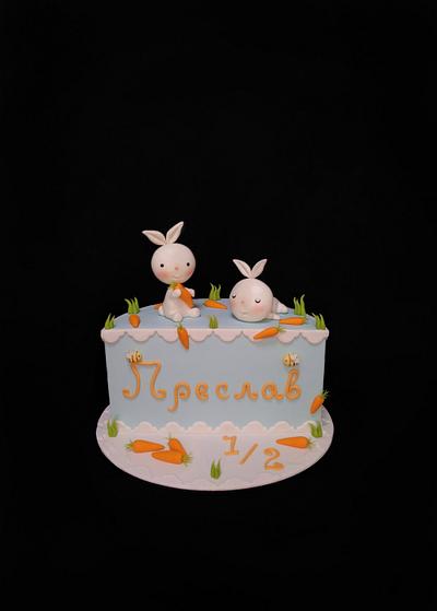 Cake with rabbits - Cake by Dari Karafizieva