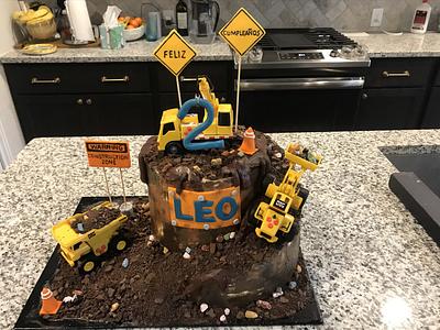 Construction/Digger Birthday - Cake by Cathy Q