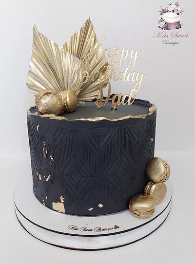Black and gold  - Cake by Kristina Mineva