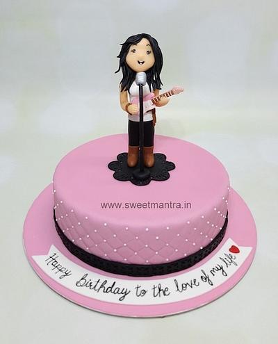 Singer cake design - Cake by Sweet Mantra Homemade Customized Cakes Pune