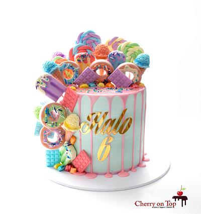 Lolly overloaded cake  - Cake by Cherry on Top Cakes